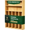 image:imageDrawer Organizer for Kitchen Organization  Expandable Bamboo Silverware Drawer Organizer with Removable Knife Block Bamboo Cutlery NonSlip Utensil Organizer with 7Slot Knife Storage for FlatwareNatural