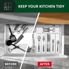 image:imageDrawer Organizer for Kitchen Organization  Expandable Bamboo Silverware Drawer Organizer with Removable Knife Block Bamboo Cutlery NonSlip Utensil Organizer with 7Slot Knife Storage for FlatwareWhite