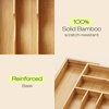 image:imageDrawer Organizer for Kitchen Organization  Expandable Bamboo Silverware Drawer Organizer with Removable Knife Block Bamboo Cutlery NonSlip Utensil Organizer with 7Slot Knife Storage for FlatwareNatural