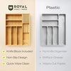 image:imageDrawer Organizer for Kitchen Organization  Expandable Bamboo Silverware Drawer Organizer with Removable Knife Block Bamboo Cutlery NonSlip Utensil Organizer with 7Slot Knife Storage for FlatwareNatural