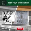 image:imageDrawer Organizer for Kitchen Organization  Expandable Bamboo Silverware Drawer Organizer with Removable Knife Block Bamboo Cutlery NonSlip Utensil Organizer with 7Slot Knife Storage for FlatwareGray