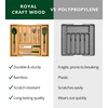 image:imageDrawer Organizer for Kitchen Organization  Expandable Bamboo Silverware Drawer Organizer with Removable Knife Block Bamboo Cutlery NonSlip Utensil Organizer with 7Slot Knife Storage for FlatwareNatural