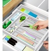 image:imageDrawer Organizer for Kitchen Organization  Expandable Bamboo Silverware Drawer Organizer with Removable Knife Block Bamboo Cutlery NonSlip Utensil Organizer with 7Slot Knife Storage for FlatwareWhite