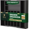 image:imageDrawer Organizer for Kitchen Organization  Expandable Bamboo Silverware Drawer Organizer with Removable Knife Block Bamboo Cutlery NonSlip Utensil Organizer with 7Slot Knife Storage for FlatwareBlack