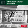 image:imageDrawer Organizer for Kitchen Organization  Expandable Bamboo Silverware Drawer Organizer with Removable Knife Block Bamboo Cutlery NonSlip Utensil Organizer with 7Slot Knife Storage for FlatwareWhite