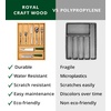 image:imageDrawer Organizer for Kitchen Organization  Expandable Bamboo Silverware Drawer Organizer with Removable Knife Block Bamboo Cutlery NonSlip Utensil Organizer with 7Slot Knife Storage for FlatwareNatural