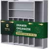image:imageDrawer Organizer for Kitchen Organization  Expandable Bamboo Silverware Drawer Organizer with Removable Knife Block Bamboo Cutlery NonSlip Utensil Organizer with 7Slot Knife Storage for FlatwareGray