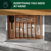 image:imageDrawer Organizer for Kitchen Organization  Expandable Bamboo Silverware Drawer Organizer with Removable Knife Block Bamboo Cutlery NonSlip Utensil Organizer with 7Slot Knife Storage for FlatwareBrown Bamboo
