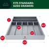 image:imageDrawer Organizer for Kitchen Organization  Expandable Bamboo Silverware Drawer Organizer with Removable Knife Block Bamboo Cutlery NonSlip Utensil Organizer with 7Slot Knife Storage for FlatwareGray