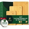 image:imageROYAL CRAFT WOOD Wooden Cutting Boards for Kitchen Meal Prep amp Serving  Bamboo Non Toxic Cutting Board Set with Deep Juice Groove Side Handles  Charcuterie amp Chopping Butcher Block for Meat 2 PcsNatural
