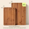 image:imageROYAL CRAFT WOOD Wooden Cutting Boards for Kitchen Meal Prep amp Serving  Bamboo Non Toxic Cutting Board Set with Deep Juice Groove Side Handles  Charcuterie amp Chopping Butcher Block for Meat 2 PcsBrown