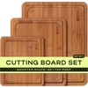 image:imageROYAL CRAFT WOOD Wooden Cutting Boards for Kitchen Meal Prep amp Serving  Bamboo Non Toxic Cutting Board Set with Deep Juice Groove Side Handles  Charcuterie amp Chopping Butcher Block for Meat 2 PcsCarbonized