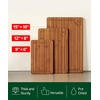 image:imageROYAL CRAFT WOOD Wooden Cutting Boards for Kitchen Meal Prep amp Serving  Bamboo Non Toxic Cutting Board Set with Deep Juice Groove Side Handles  Charcuterie amp Chopping Butcher Block for Meat 2 PcsBrown
