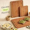 image:imageROYAL CRAFT WOOD Wooden Cutting Boards for Kitchen Meal Prep amp Serving  Bamboo Non Toxic Cutting Board Set with Deep Juice Groove Side Handles  Charcuterie amp Chopping Butcher Block for Meat 2 PcsCarbonized