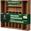 image:imageDrawer Organizer for Kitchen Organization  Expandable Bamboo Silverware Drawer Organizer with Removable Knife Block Bamboo Cutlery NonSlip Utensil Organizer with 7Slot Knife Storage for FlatwareBrown Bamboo
