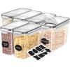 imageUtopia Kitchen Cereal Containers Storage  Liter Airtight Food Storage Containers ampamp Cereal Dispenser For Pantry Organization And Storage Clear 4 Liter Pack of 4Clear
