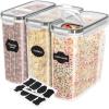 imageUtopia Kitchen Cereal Containers Storage  Liter Airtight Food Storage Containers ampamp Cereal Dispenser For Pantry Organization And Storage Clear 4 Liter Pack of 4Clear