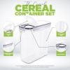 imageUtopia Kitchen Cereal Containers Storage  Liter Airtight Food Storage Containers ampamp Cereal Dispenser For Pantry Organization And Storage Clear 4 Liter Pack of 4Clear