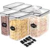 imageUtopia Kitchen Cereal Containers Storage  Liter Airtight Food Storage Containers ampamp Cereal Dispenser For Pantry Organization And Storage Clear 4 Liter Pack of 4Clear