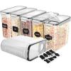 imageUtopia Kitchen Cereal Containers Storage  Liter Airtight Food Storage Containers ampamp Cereal Dispenser For Pantry Organization And Storage Clear 4 Liter Pack of 4Clear