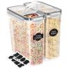 imageUtopia Kitchen Cereal Containers Storage  Liter Airtight Food Storage Containers ampamp Cereal Dispenser For Pantry Organization And Storage Clear 4 Liter Pack of 4Clear
