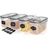 imageUtopia Kitchen Cereal Containers Storage  Liter Airtight Food Storage Containers ampamp Cereal Dispenser For Pantry Organization And Storage Clear 4 Liter Pack of 4Clear