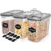 imageUtopia Kitchen Cereal Containers Storage  Liter Airtight Food Storage Containers ampamp Cereal Dispenser For Pantry Organization And Storage Clear 4 Liter Pack of 4Clear