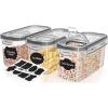 imageUtopia Kitchen Cereal Containers Storage  Liter Airtight Food Storage Containers ampamp Cereal Dispenser For Pantry Organization And Storage Clear 4 Liter Pack of 4Clear