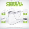 imageUtopia Kitchen Cereal Containers Storage  Liter Airtight Food Storage Containers ampamp Cereal Dispenser For Pantry Organization And Storage Clear 4 Liter Pack of 4Clear
