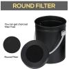 imageUtopia Kitchen Compost Bin for Kitchen Countertop  13 Gallon Compost Bucket for Kitchen with Lid  Includes 1 Spare Charcoal Filter Silver Bundle Pack of 6Black
