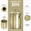 imageUtopia Kitchen Compost Bin for Kitchen Countertop  13 Gallon Compost Bucket for Kitchen with Lid  Includes 1 Spare Charcoal Filter Silver Bundle Pack of 6Gold