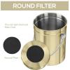 imageUtopia Kitchen Compost Bin for Kitchen Countertop  13 Gallon Compost Bucket for Kitchen with Lid  Includes 1 Spare Charcoal Filter Silver Bundle Pack of 6Gold