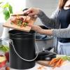 imageUtopia Kitchen Compost Bin for Kitchen Countertop  13 Gallon Compost Bucket for Kitchen with Lid  Includes 1 Spare Charcoal Filter Silver Bundle Pack of 6Black