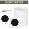 imageUtopia Kitchen Compost Bin for Kitchen Countertop  13 Gallon Compost Bucket for Kitchen with Lid  Includes 1 Spare Charcoal Filter Silver Bundle Pack of 6White