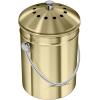 imageUtopia Kitchen Compost Bin for Kitchen Countertop  13 Gallon Compost Bucket for Kitchen with Lid  Includes 1 Spare Charcoal Filter Silver Bundle Pack of 6Gold