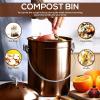 imageUtopia Kitchen Compost Bin for Kitchen Countertop  13 Gallon Compost Bucket for Kitchen with Lid  Includes 1 Spare Charcoal Filter Silver Bundle Pack of 6Copper