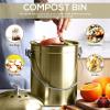 imageUtopia Kitchen Compost Bin for Kitchen Countertop  13 Gallon Compost Bucket for Kitchen with Lid  Includes 1 Spare Charcoal Filter Silver Bundle Pack of 6Gold