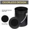 imageUtopia Kitchen Compost Bin for Kitchen Countertop  13 Gallon Compost Bucket for Kitchen with Lid  Includes 1 Spare Charcoal Filter Silver Bundle Pack of 6Black