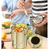 imageUtopia Kitchen Compost Bin for Kitchen Countertop  13 Gallon Compost Bucket for Kitchen with Lid  Includes 1 Spare Charcoal Filter Silver Bundle Pack of 6Gold