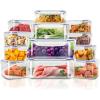 imageUtopia Kitchen Plastic Food Storage Container Set with Airtight Lids  Pack of 24 12 Containers ampamp 12 Snap Lids Reusable ampamp Leftover Food Lunch Boxes  Leak Proof Freezer ampamp Microwave SafeBlue