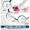 imageUtopia Kitchen Plastic Food Storage Container Set with Airtight Lids  Pack of 24 12 Containers ampamp 12 Snap Lids Reusable ampamp Leftover Food Lunch Boxes  Leak Proof Freezer ampamp Microwave SafeBlue