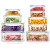 imageUtopia Kitchen Plastic Food Storage Container Set with Airtight Lids  Pack of 24 12 Containers ampamp 12 Snap Lids Reusable ampamp Leftover Food Lunch Boxes  Leak Proof Freezer ampamp Microwave SafeBlue