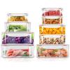 imageUtopia Kitchen Plastic Food Storage Container Set with Airtight Lids  Pack of 24 12 Containers ampamp 12 Snap Lids Reusable ampamp Leftover Food Lunch Boxes  Leak Proof Freezer ampamp Microwave SafeRed