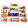 imageUtopia Kitchen Plastic Food Storage Container Set with Airtight Lids  Pack of 24 12 Containers ampamp 12 Snap Lids Reusable ampamp Leftover Food Lunch Boxes  Leak Proof Freezer ampamp Microwave SafeRed