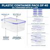 imageUtopia Kitchen Plastic Food Storage Container Set with Airtight Lids  Pack of 24 12 Containers ampamp 12 Snap Lids Reusable ampamp Leftover Food Lunch Boxes  Leak Proof Freezer ampamp Microwave SafeBlue
