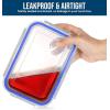 imageUtopia Kitchen Plastic Food Storage Container Set with Airtight Lids  Pack of 24 12 Containers ampamp 12 Snap Lids Reusable ampamp Leftover Food Lunch Boxes  Leak Proof Freezer ampamp Microwave SafeBlue