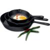imageUtopia Kitchen PreSeasoned Cast Iron Skillet Set 3Piece  6 Inch 8 Inch and 10 Inch Bulk Pack of 4
