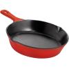 imageUtopia Kitchen Saute Fry Pan  Chefs Pan PreSeasoned Cast Iron Skillet  Frying Pan 12 Inch  Safe Grill Cookware for indoor ampamp Outdoor Use  Cast Iron Pan Black  Pack of 4Red