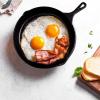 imageUtopia Kitchen Saute Fry Pan  Chefs Pan PreSeasoned Cast Iron Skillet  Frying Pan 12 Inch  Safe Grill Cookware for indoor ampamp Outdoor Use  Cast Iron Pan Black  Pack of 4Black