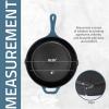 imageUtopia Kitchen Saute Fry Pan  Chefs Pan PreSeasoned Cast Iron Skillet  Frying Pan 12 Inch  Safe Grill Cookware for indoor ampamp Outdoor Use  Cast Iron Pan Black  Pack of 4Teal
